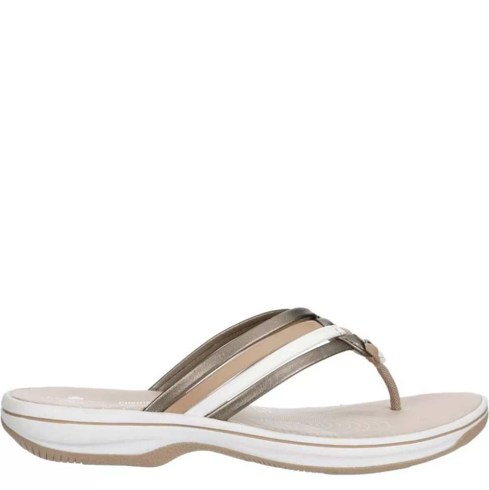 Women CLARKS Flip Flops^ Womens Breeze Coral Flip Flop Sandal