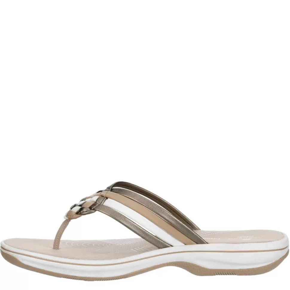 Women CLARKS Flip Flops^ Womens Breeze Coral Flip Flop Sandal