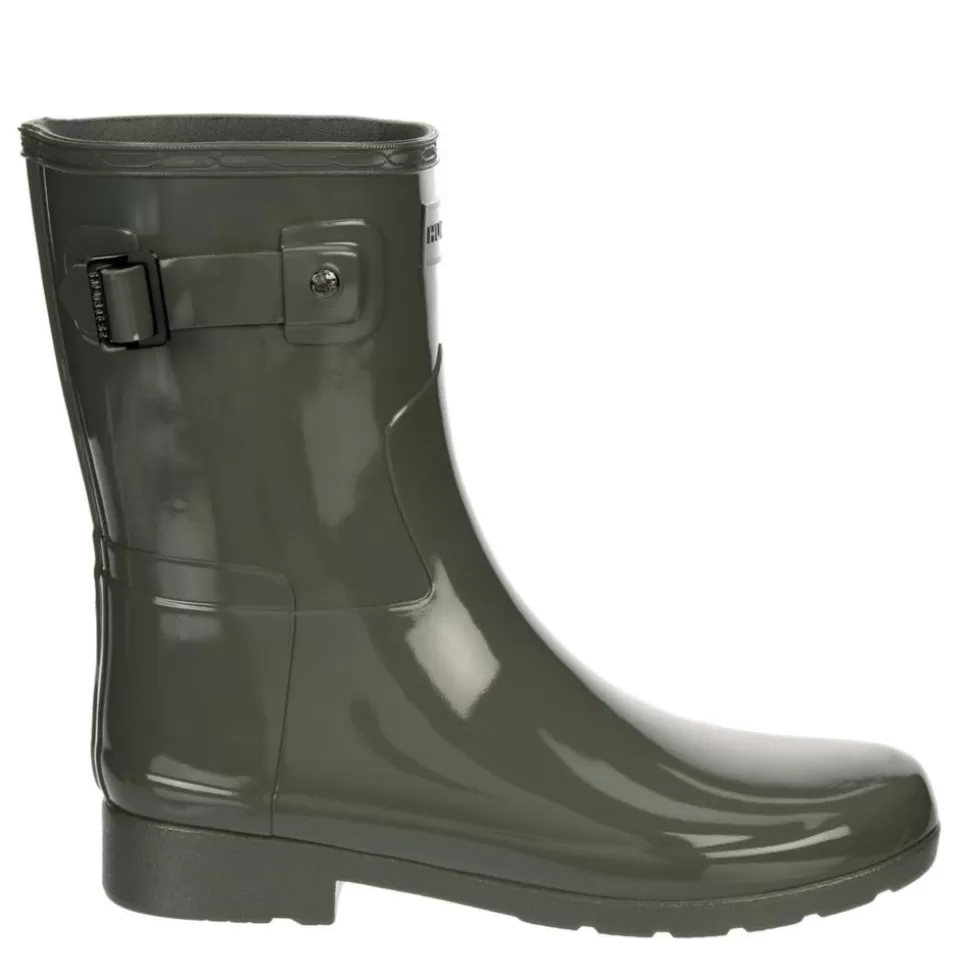 Women HUNTER Rain & Duck Boots^ Womens Original Refined Short Gloss Rain Boot