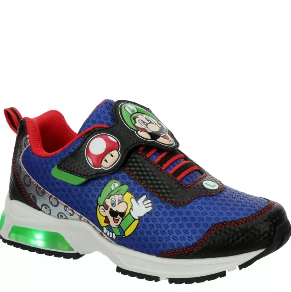 NINTENDO Character Shoes^ Boys Little Kid Mario Luigi Light Up Sneaker