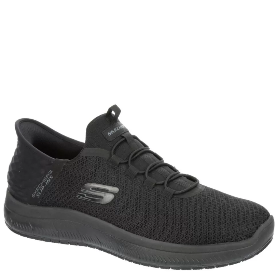 Men SKECHERS Work Shoes^ Mens Slip-Ins Summits Colsin Slip Resistant Work Shoe