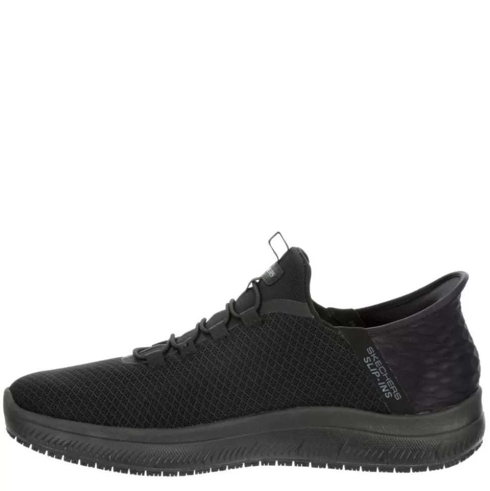 Men SKECHERS Work Shoes^ Mens Slip-Ins Summits Colsin Slip Resistant Work Shoe